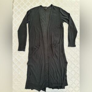 DONNA KARAN Black long sweater